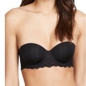 Calvin Klein Seductive Comfort Lace Strapless Lift Multiway Bra - Black 32DD